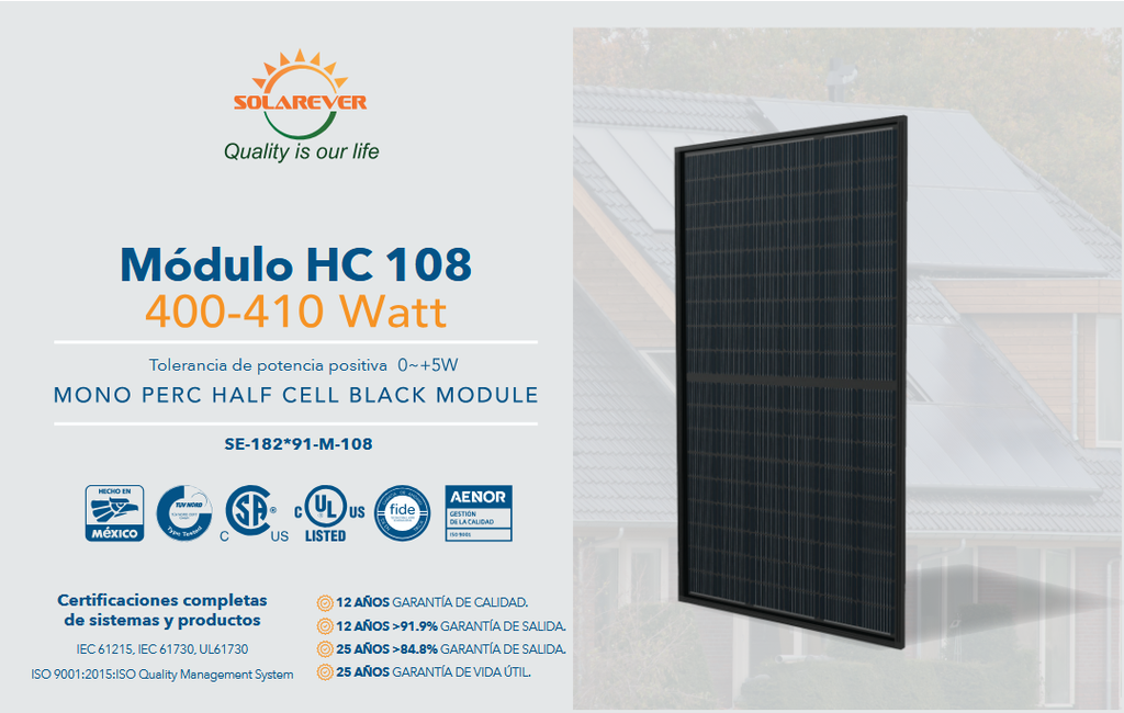PANEL SOLAR MONOCRISTALINO 410W